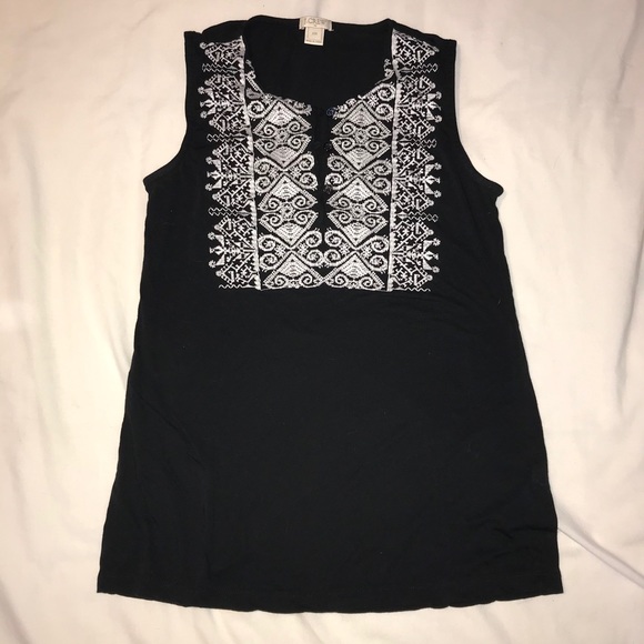 Embroidery sleeveless top by JCrew